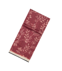 Maroon Printed Tussar Silk Saree With Floral Motifs-TU3656