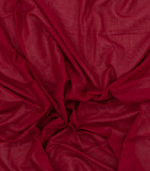Red Woven Bengal Cotton Saree With Contrast Border-BG1742