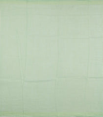 Turquoise Woven Linen Saree With Printed Elephant & Floral Motifs-LI0671