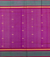 Orange Handloom Korvai Silk Cotton Saree With Contrast Border-SC4519