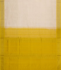 Cream Handloom Silk Cotton Saree With Contrast Zari Border-SC4631
