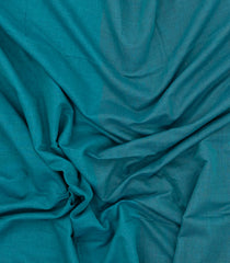 Cyan Woven Bengal Cotton Saree With Contrast border-BG1770