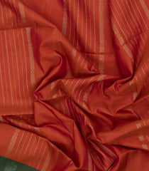 Orange Handloom Soft Silk Saree With Floral Stirpes-SO4492