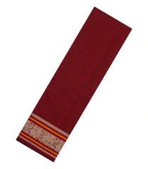 Crimson Handloom Kanchi Cotton Saree With Annam Motifs-KC1661