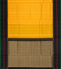 Mustard Handloom Soft Silk Saree With Zari Stripes & Contrast Border-SO4296