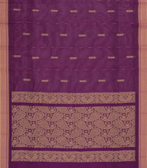 Magenta Woven Rasipuram Cotton Saree With Floral Buttas-RA2560