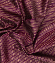 Burgundy Handloom Kanchipuram Silk Saree With Zari Checks-KA15723