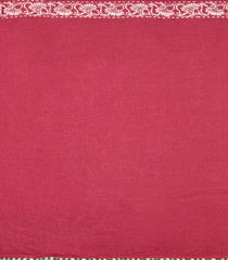 Crimson Printed Jaipur Cotton Saree With Tie & Dye Motifs-JC1849