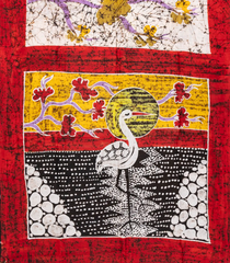 White Woven Silk Saree With Printed Bird Motifs-PS0570