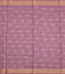 Cream Printed Synthetic Dupion Saree With Zari Stripes & Pink Border-SY0241