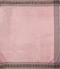 Baby Pink Woven Tussar Silk Saree With Contrast Border-TU3477
