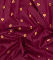 Maroon Handloom Kanchipuram Silk Saree With Zari Buttas-KA16910