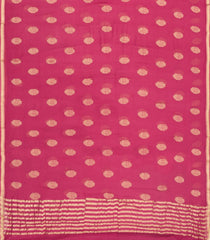 Peach Woven Mysore Silk Saree With Floral Buttas-MS3436