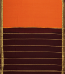 Orange Woven Mysore Silk Saree With Contrast Maroon Border-MS3261