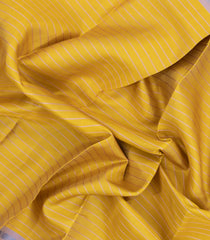 Yellow Handloom Kanchipuram Silk Saree With Silk Stripes-KA15143
