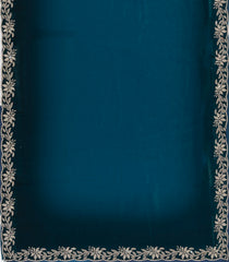 Teal Synthetic Fendy Saree With Stone Border-BL5437