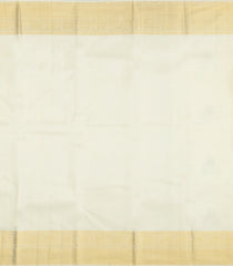 Off White Handloom Kanchipuram Silk Saree With Cow Buttas-KA15904
