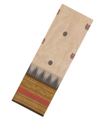 Taupe Woven Chettinad Cotton Saree With Buttas-CN1893