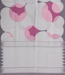 Dark Grey Woven Art Dupion Saree With Abstract Motifs-BL4984