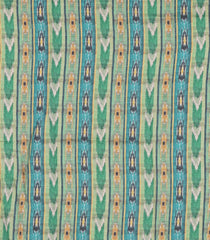 Aquamarine Woven Synthetic Brasso Saree With Floral Motifs-BL4917
