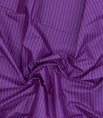Purple Printed Tussar Silk Saree With Chevron Motifs-TU3361
