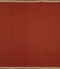 Rust Handloom Maheswari Silk Cotton Saree With Zari Border-SC4839