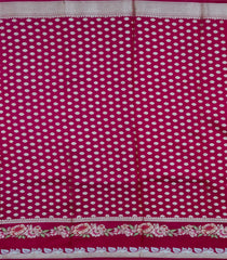 Bubblegum Pink Woven Banarasi Poona Silk Saree With Buttas & Contrast Meena Border-BP1037
