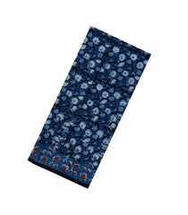 Blue Printed Jaipur Cotton Saree With Floral Motifs-JC1810
