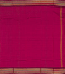 Light Peach Handloom Silk Saree With Printed Floral Motifs & Contrast Border-PS0540