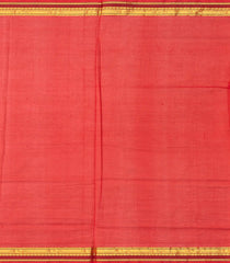 Olive Green Handloom Silk Cotton Saree With Stripes & Contrast Border-SC3670