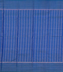 Blue Handloom Soft Silk Saree With Zari Checks-SO4666