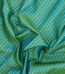 Aquamarine Handloom Korvai Kanchipuram Silk Saree With Kamalam Motifs-KA15499