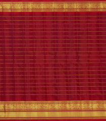 Blue Handloom Gadwal Silk Cotton Saree With Checks & Buttas-GA0475