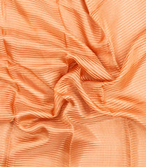 Orange Woven Pure Organza Silk Saree With Stripes-KS1124