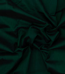 Bottle Green Handloom Silk Cotton Saree With Contrast Border-SC4470