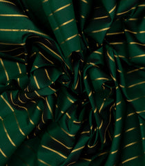 Dark Green Handloom Kanchipuram Silk Saree With Veldari Stripes - KA14635