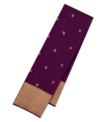 Burgundy Handloom Kanchipuram Silk Saree With Buttas-KA15046-Burgundy