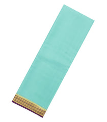 Turquoise Woven Mysore Silk Saree With Contrast Border-MS3729