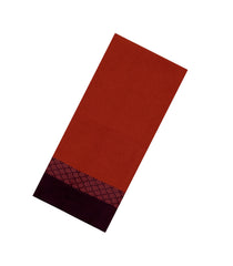 Red Woven Bengal Cotton Saree With Contrast Border-BG1736