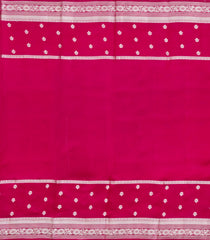 Bubblegum Pink Woven Banarasi Poona Silk Saree With Checks & Buttas-BP1003