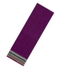 Purple Woven Chirala Cotton Saree With Contrast Border-CR1402
