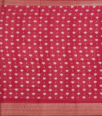 Red Printed Synthetic Dola Saree With Zari Stripes & Border-BL5396