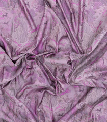 Lilac Handloom Banarasi Satin SIlk Saree With Meena Floral Motifs-BE1846