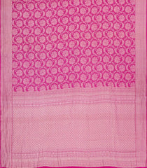 BubbleGum Pink Woven Mysore Silk Saree With Floral Vine Motifs-MS3400