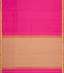 Pink Handloom Maheswari Silk Cotton Saree With Zari Border-SC4913