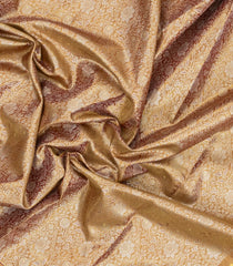 Gold Woven Tissue Silk Saree With Floral Zari Motifs-KA15562