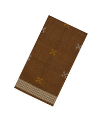 Oil Mustard Woven Orissa Cotton Saree With Buttas-OR0880