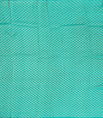 Turquoise Woven Mysore Silk Saree With Floral Zari Border-MS3071