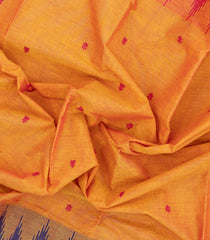 Yellow Woven Chettinad Cotton Saree With Buttas-CN1878