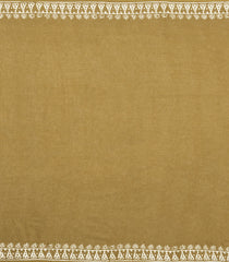 Dark Beige Printed Jaipur Cotton Saree With Printed Floral Motifs-JC1782